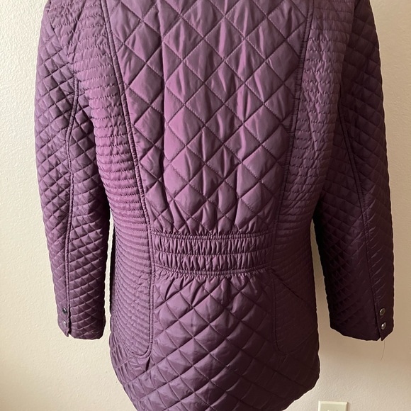 MED CALVIN KLEIN PURPLE ZIPPER AND SNAP 3 POCKET COAT IN LIKE NEW CONDITION - Picture 9 of 13